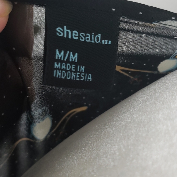 She Said...Black Sheer Owl Print Tunic - Picture 8 of 8